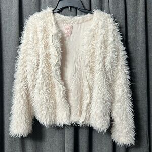 Fuzzy zip up jacket! Size L/XL